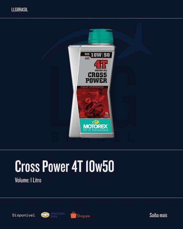 Cross Power 4T 10w50 Motorex — Óleo motor 4T · 1 Litro