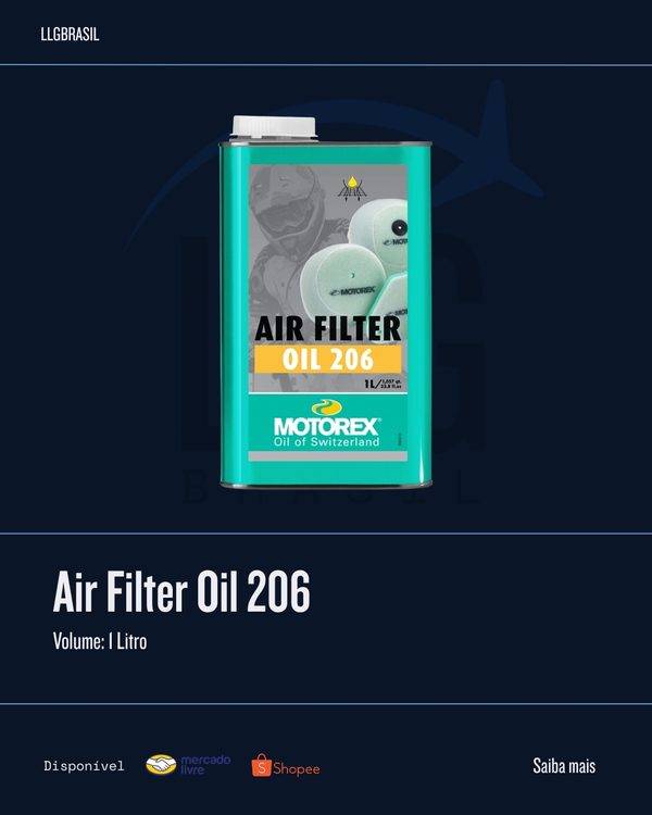 Air Filter Oil 206 Motorex — Óleo filtro de ar · 1 Litro